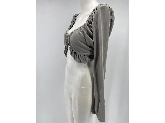 Autre Marque París Georgia supera a T.International XS Algodón Gris - vista 3