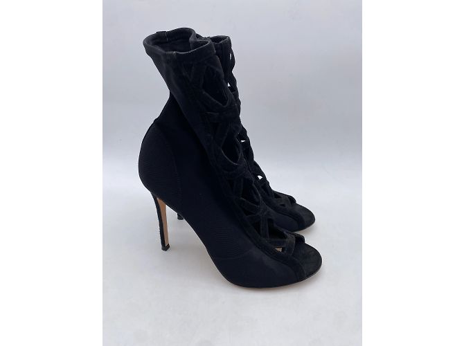 Botines Gianvito Rossi T.EU 38.5 de ante Negro - vista 4