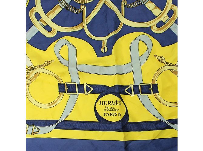 HERMÈS - Foulard 90 Oro Sperone Giallo - vista 2