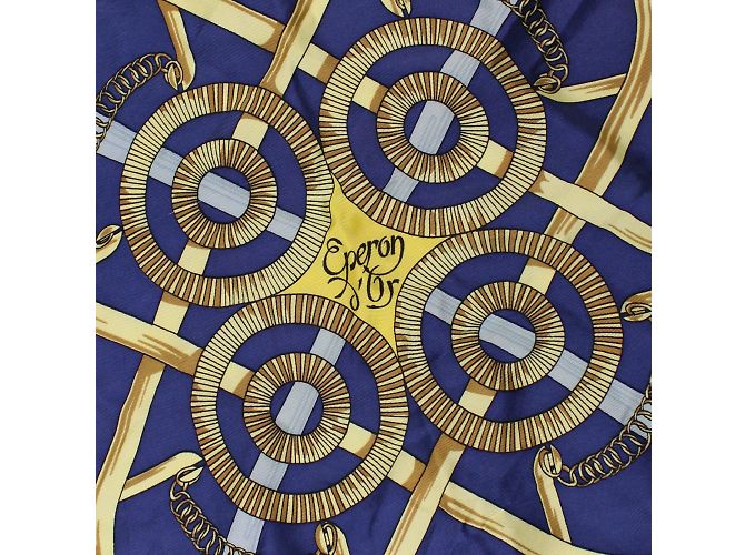 HERMÈS - Foulard 90 Oro Sperone Giallo - vista 3