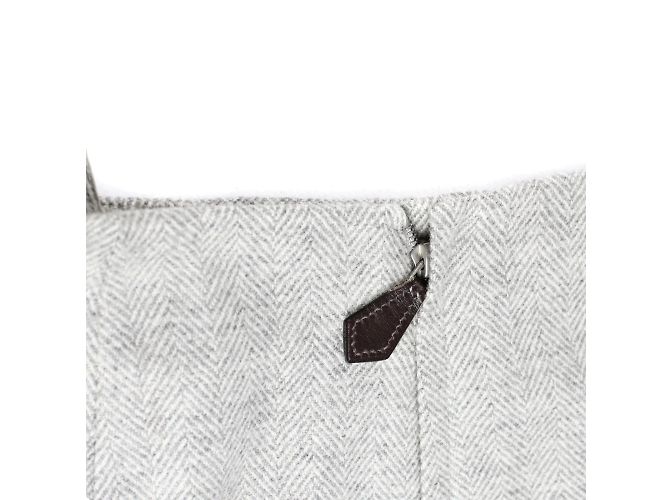 HERMÈS - Woll- und Kaschmirrock (Größe 40) Grau - Ansicht 4