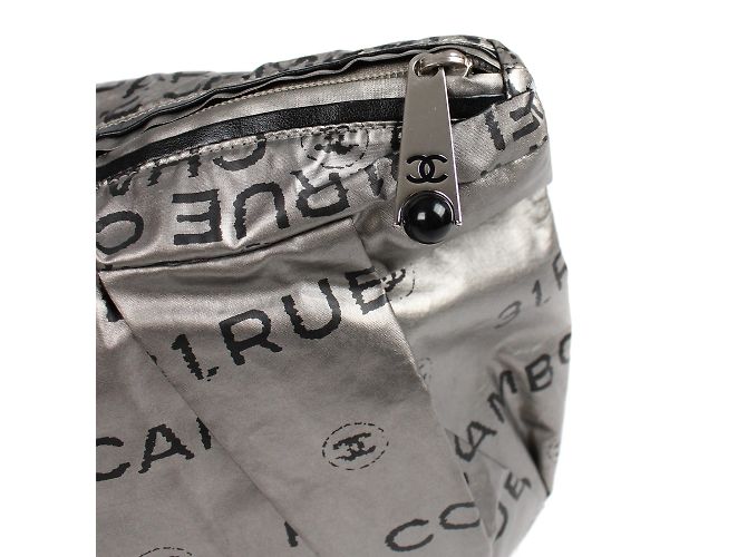 Cambon CHANEL Pochette T.  stoffa Argento - vista 5