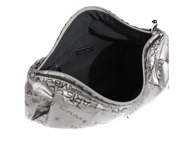 Cambon CHANEL Pochette T.  stoffa Argento - vista 6