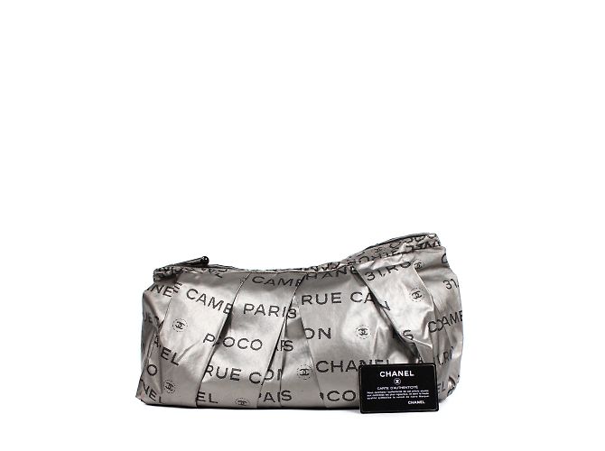 Cambon CHANEL Pochette T.  stoffa Argento - vista 8