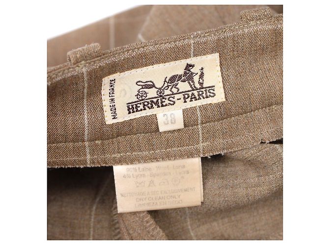 HERMÈS - Wollhose (Größe 38) Braun - Ansicht 3