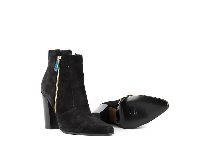 BALMAIN - Botines de ante (Tamaño 39) Negro - vista 2