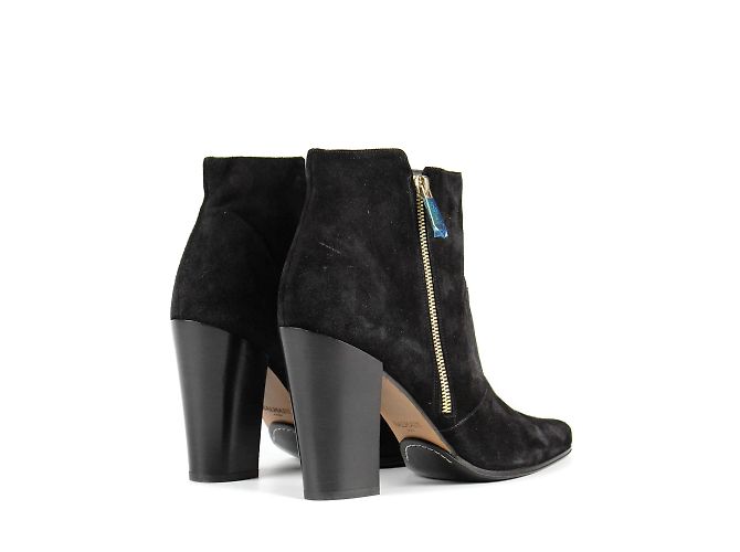 BALMAIN - Botines de ante (Tamaño 39) Negro - vista 4