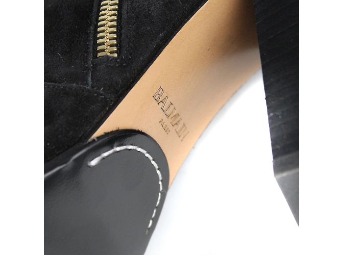 BALMAIN - Botines de ante (Tamaño 39) Negro - vista 7