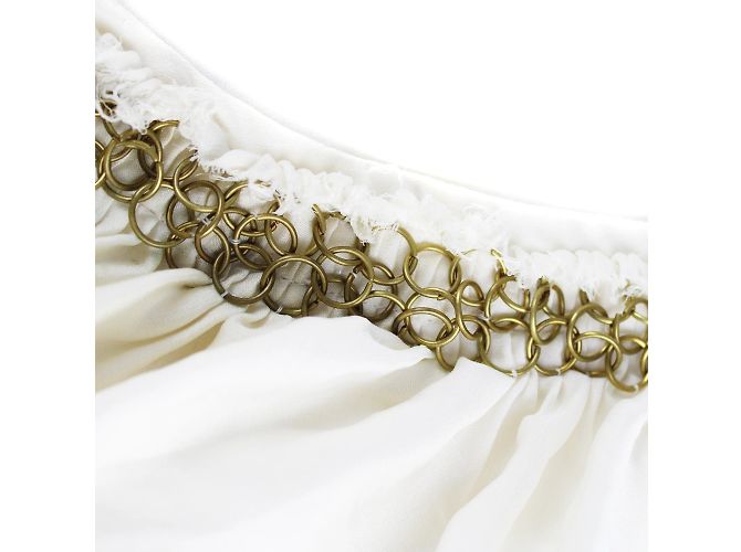 GIVENCHY - Oberteil mit metallischen Details (T36) Beige - Ansicht 4