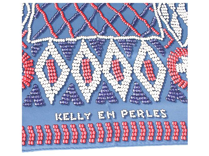 Kelly Hermès HERMES Seidentaschentuch T.  Silk Blau - Ansicht 2