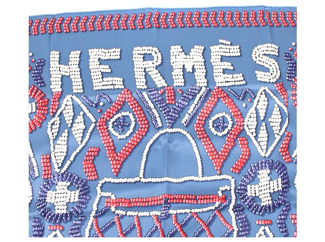 Kelly Hermès HERMES Seidentaschentuch T.  Silk Blau - Ansicht 3
