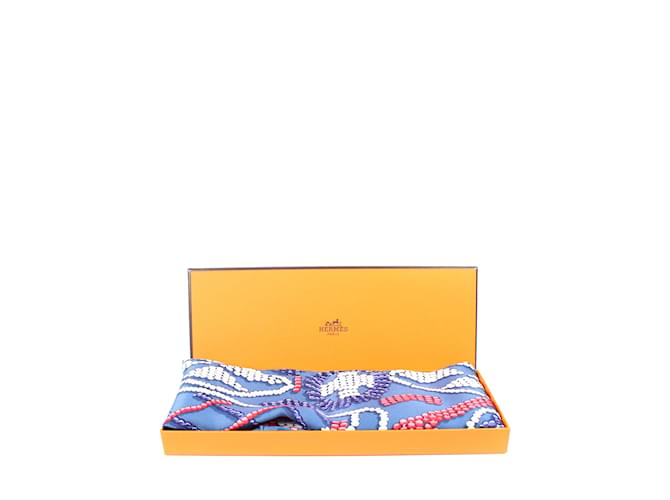 Kelly Hermès HERMES Seidentaschentuch T.  Silk Blau - Ansicht 4