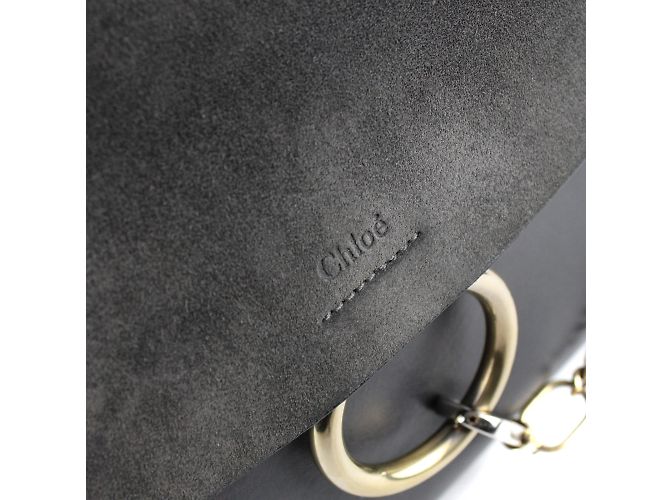CHLOÉ - Borsa Faye Grande Grigio - vista 5