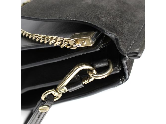 CHLOÉ - Borsa Faye Grande Grigio - vista 7