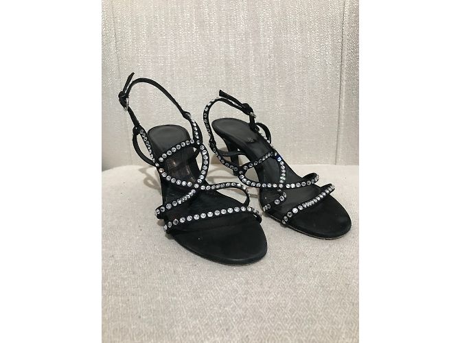 Sandali SERGIO ROSSI T.EU 36.5 in suede Nero - vista 2