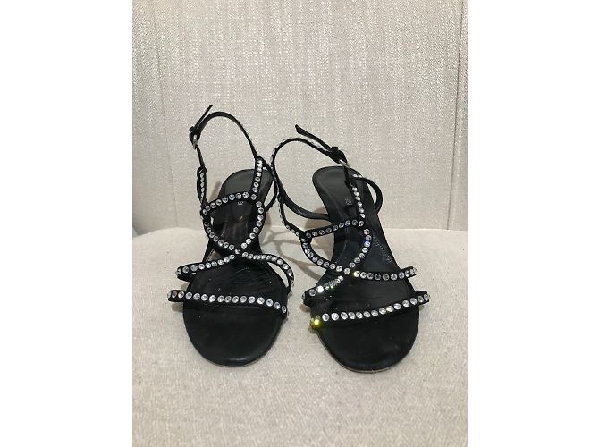 Sandali SERGIO ROSSI T.EU 36.5 in suede Nero - vista 3