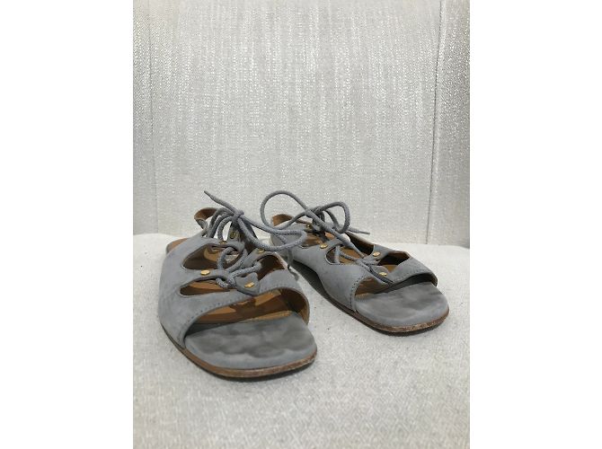 Chloé Sandali CHLOE T.EU 36.5 Camoscio Grigio - vista 2