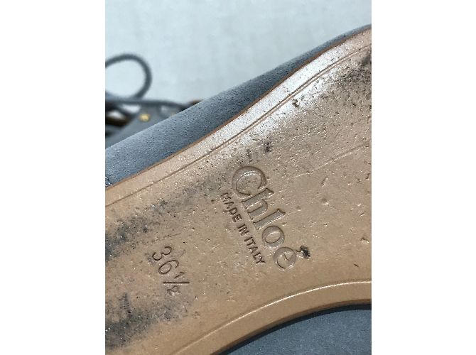 Chloé Sandali CHLOE T.EU 36.5 Camoscio Grigio - vista 4