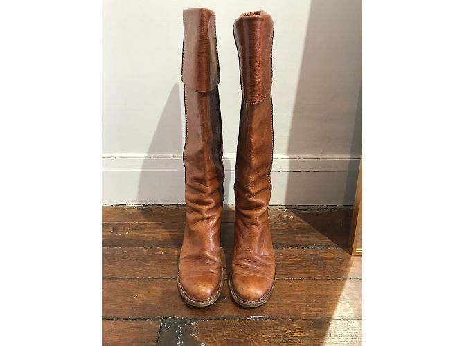 Chloé Botas CHLOE T.EU 36 Cuero Camello - vista 3