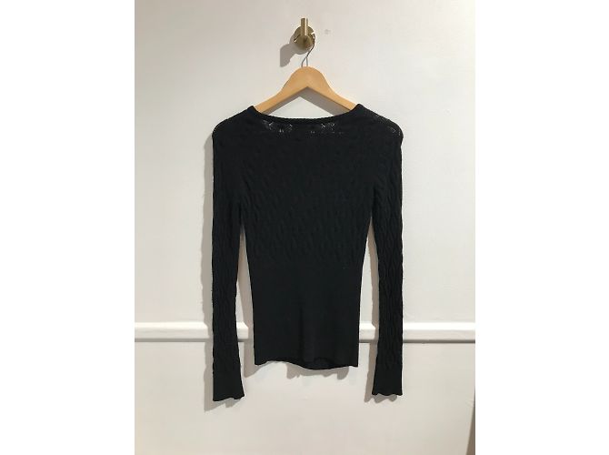 DOLCE & GABBANA Strickwaren T.International XS Wolle Schwarz - Ansicht 4