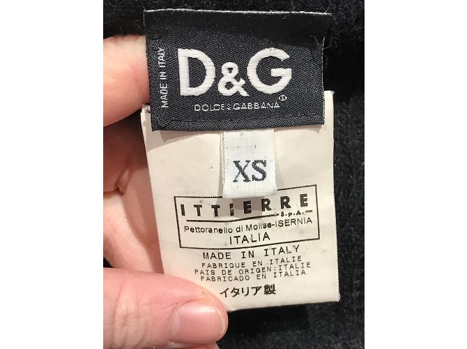 DOLCE & GABBANA Strickwaren T.International XS Wolle Schwarz - Ansicht 5