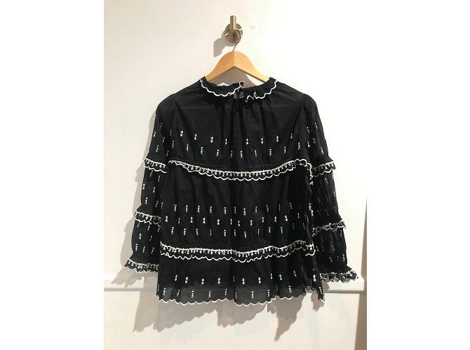 ISABEL MARANT ETOILE Tops T.Internacional S Algodón Negro - vista 3