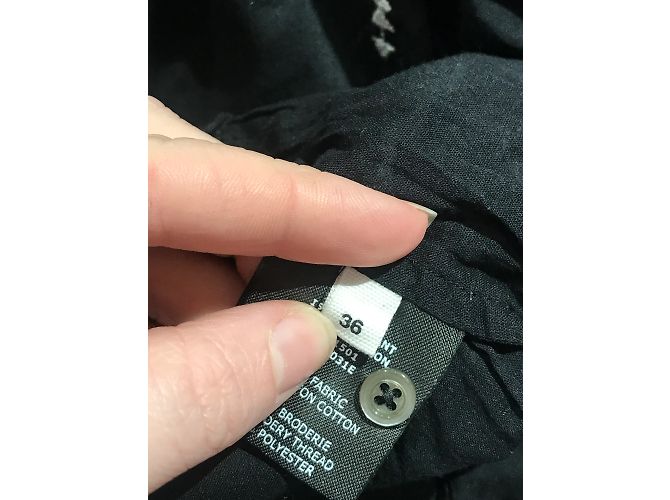 ISABEL MARANT ETOILE Tops T.Internacional S Algodón Negro - vista 5