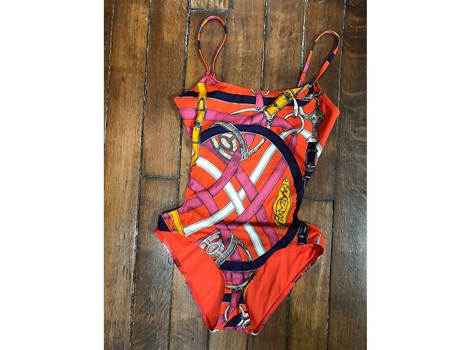 Hermès HERMES Bademode T.International L Synthetic Rot - Ansicht 2