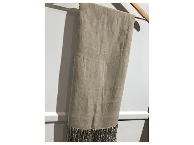 Sciarpe LOUIS VUITTON T. Lino Beige - vista 2