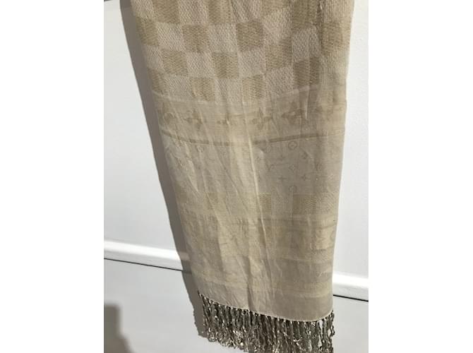 Sciarpe LOUIS VUITTON T. Lino Beige - vista 3