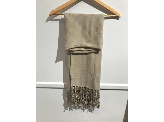 Sciarpe LOUIS VUITTON T. Lino Beige - vista 4