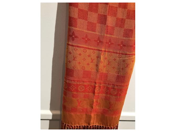 Sciarpe LOUIS VUITTON T. Lino Arancione - vista 2