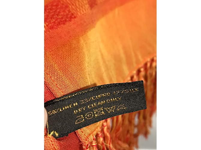 Sciarpe LOUIS VUITTON T. Lino Arancione - vista 6
