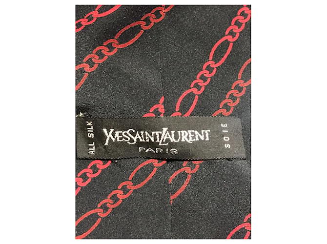 SAINT LAURENT Cravatte T. Seta Nero - vista 4