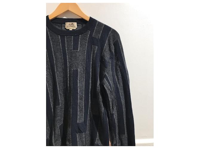 Hermès HERMES Strickwaren T.International S Kaschmir Blau - Ansicht 2