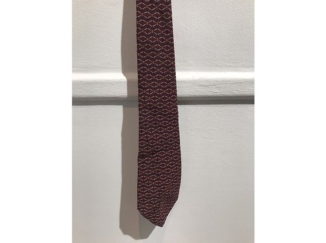 Cravatta Gucci in seta bordeaux Bordò - vista 2