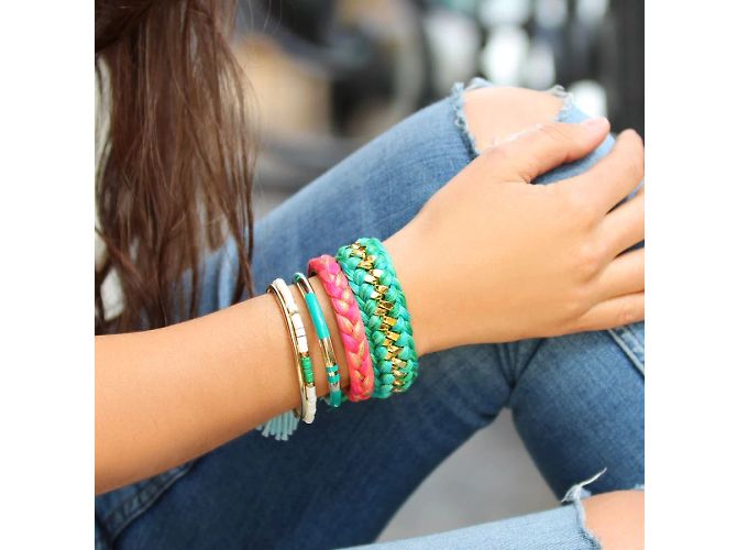 AURELIE BIDERMANN Pulseras T.  Chapado en oro Verde - vista 5