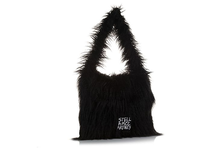 Stella Mc Cartney Borsa a tracolla in pelliccia sintetica nera x Ed Curtis di Stella McCartney Nero - vista 2