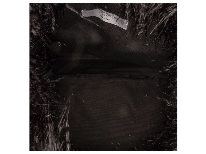 Stella Mc Cartney Borsa a tracolla in pelliccia sintetica nera x Ed Curtis di Stella McCartney Nero - vista 6