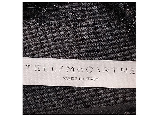 Stella Mc Cartney Borsa a tracolla in pelliccia sintetica nera x Ed Curtis di Stella McCartney Nero - vista 8