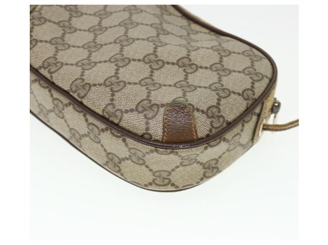 GUCCI Web Sherry Line GG Borsa a tracolla in tela PVC Pelle Beige Verde Auth rd4502 Rosso - vista 16