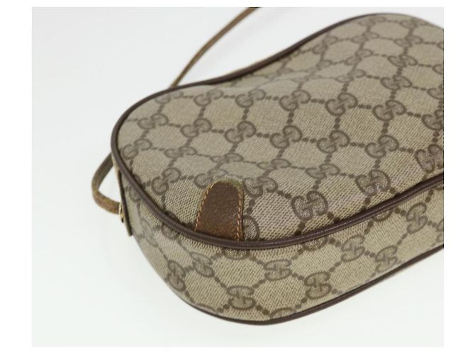 GUCCI Web Sherry Line GG Borsa a tracolla in tela PVC Pelle Beige Verde Auth rd4502 Rosso - vista 17