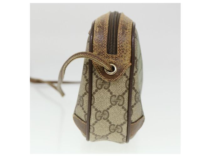 GUCCI Web Sherry Line GG Borsa a tracolla in tela PVC Pelle Beige Verde Auth rd4502 Rosso - vista 3