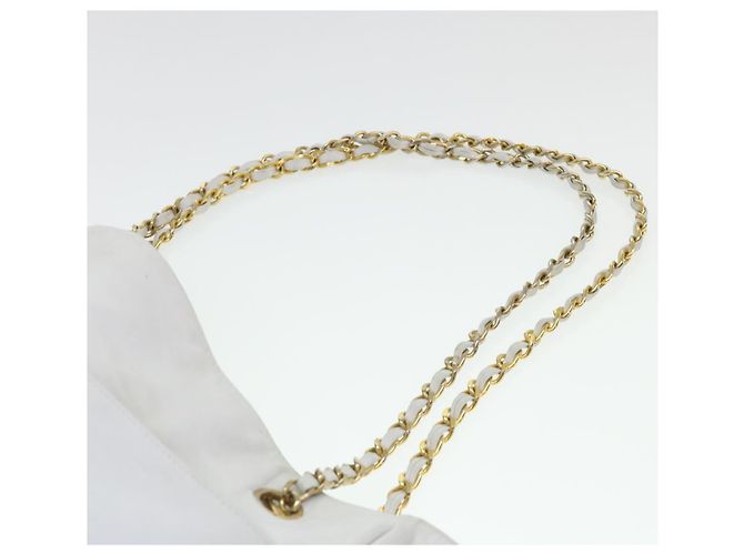 CHANEL Chain Shoulder Bag Lammleder Weiß CC Auth yk6254 - Ansicht 14