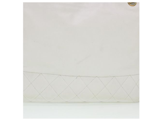 CHANEL Chain Shoulder Bag Lammleder Weiß CC Auth yk6254 - Ansicht 3