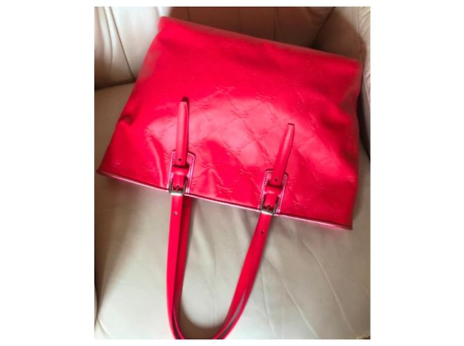 Bolsa bucket Longchamp em couro coral - vista 3
