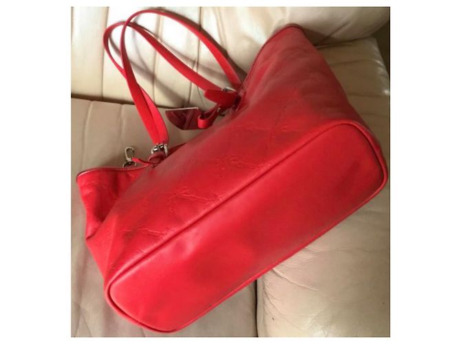 Bolsa bucket Longchamp em couro coral - vista 4