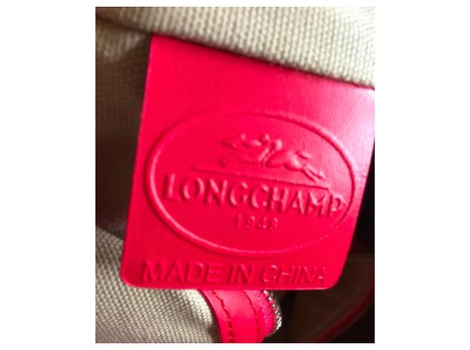 Bolsa bucket Longchamp em couro coral - vista 6