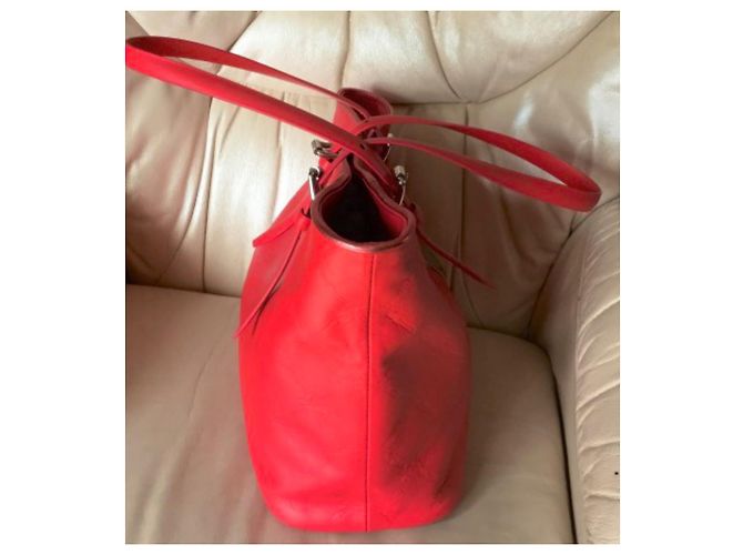 Bolsa bucket Longchamp em couro coral - vista 7