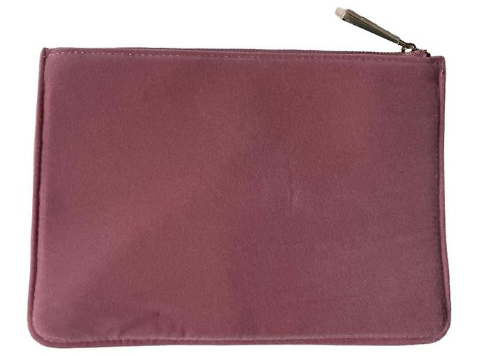 Clutch Paco Rabanne Pure XS in velluto rosa - vista 3